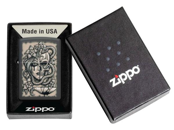 Зажигалка "Zippo" Gory Tattoo чёрный