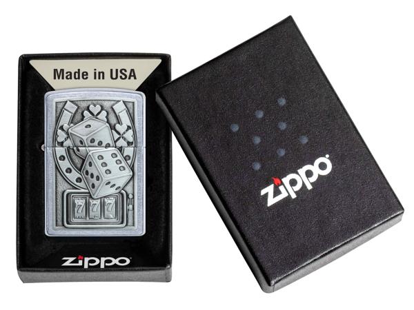 Зажигалка "Zippo" Lucky 7 серебристый