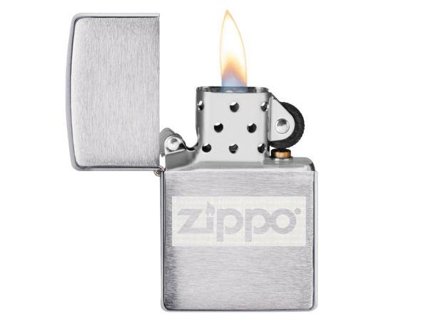 Набор "Zippo": фляжка 89 мл + зажигалка Brushed Chrome