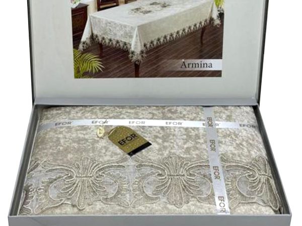 Скатерть "EFOR ARMINA" капучино 160x220 см